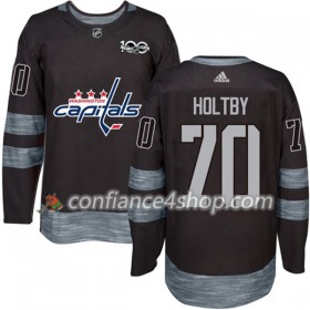 Adidas Maillot de Hockey Washington Capitals Braden Holtby 70 1917-2017 100th Anniversary Noir Authentic - Homme